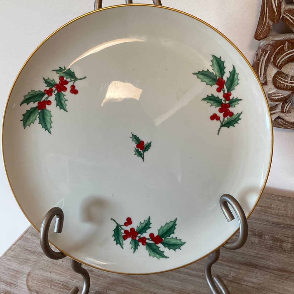 PICKARD Vintage China 11 1/2 “ Round Holly Platter